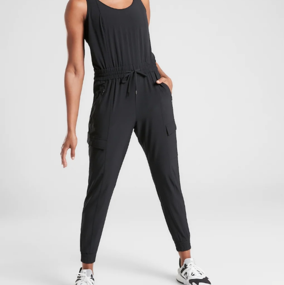 Athleta Black sports jumpsuit